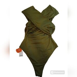 Cider NWT One Piece Bodysuit Snap Crotch Green Size 1XL